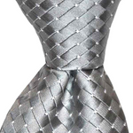 Load image into Gallery viewer, Grey Weave White Spec Ties. Matching Ties for all sizes 
