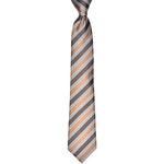 Load image into Gallery viewer, Aduld Chocolate with brown Stripe tie
