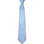 Load image into Gallery viewer, Lt. Blue Stripe Ties in all sizes. Infant Father and son
