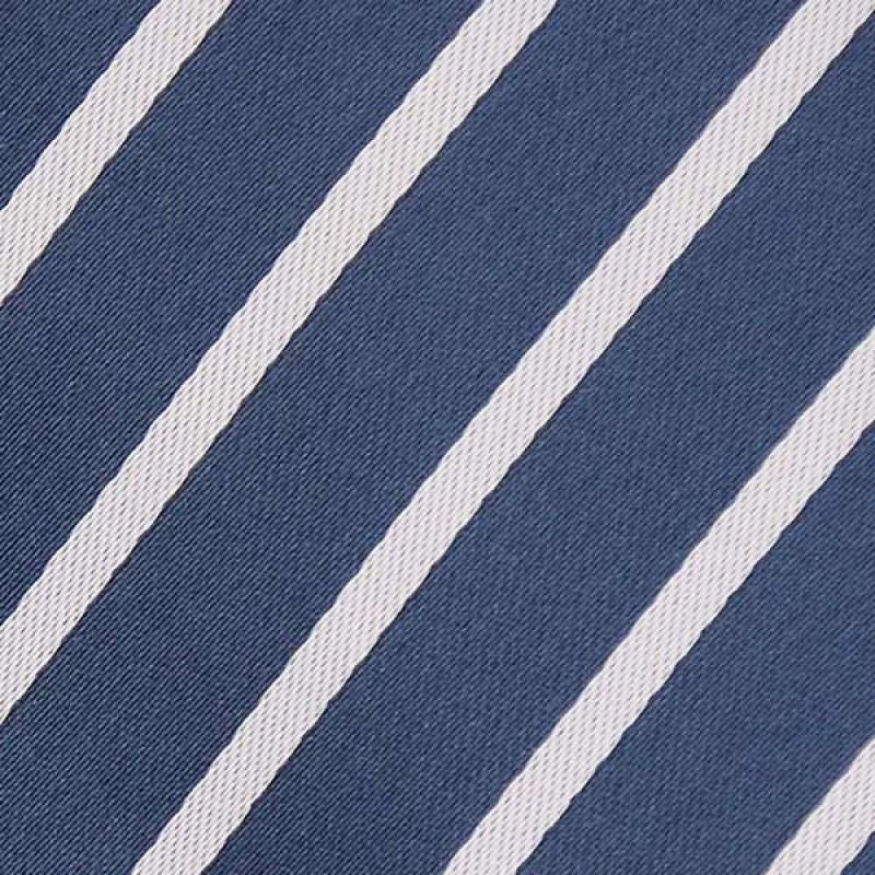 Father and son Neckties. Navy with White Stripe Tie Fabric