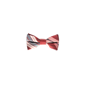 Coral Grey & White Stripe
