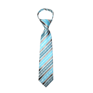 Turquoise & Grey Stripe