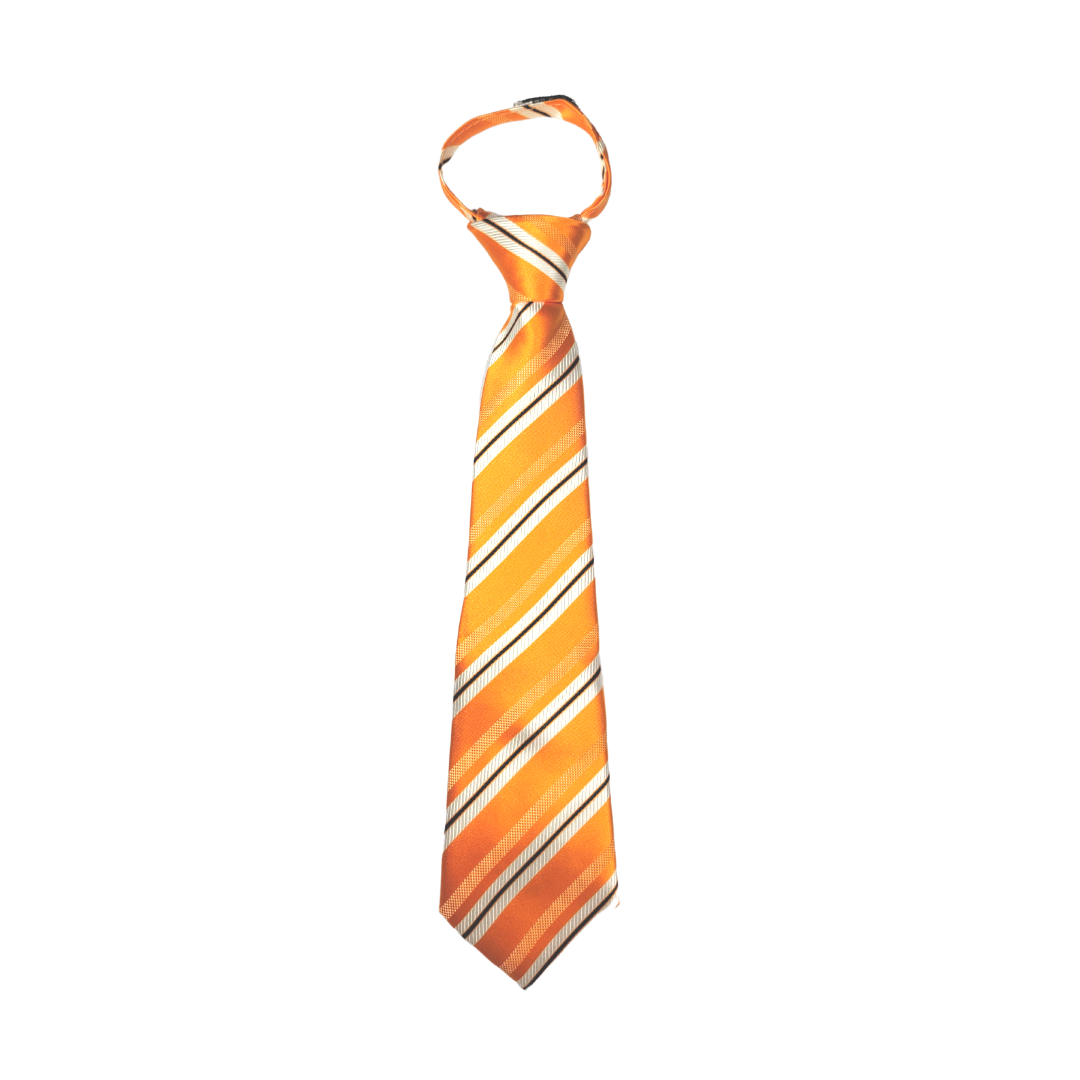 Orange w/ White & Black Stripe