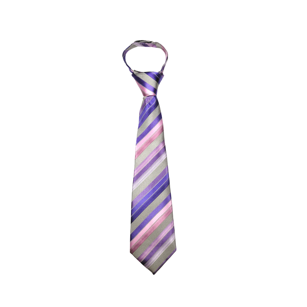 Grey Pink & Purple Stripe