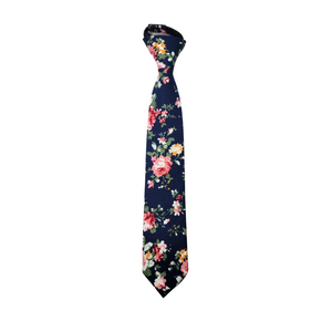 Navy Floral Tie 