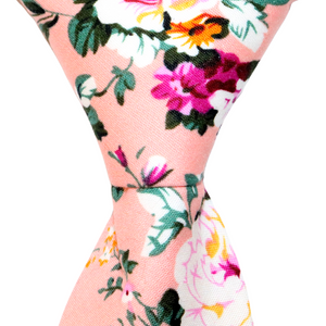 Pink Floral Tie