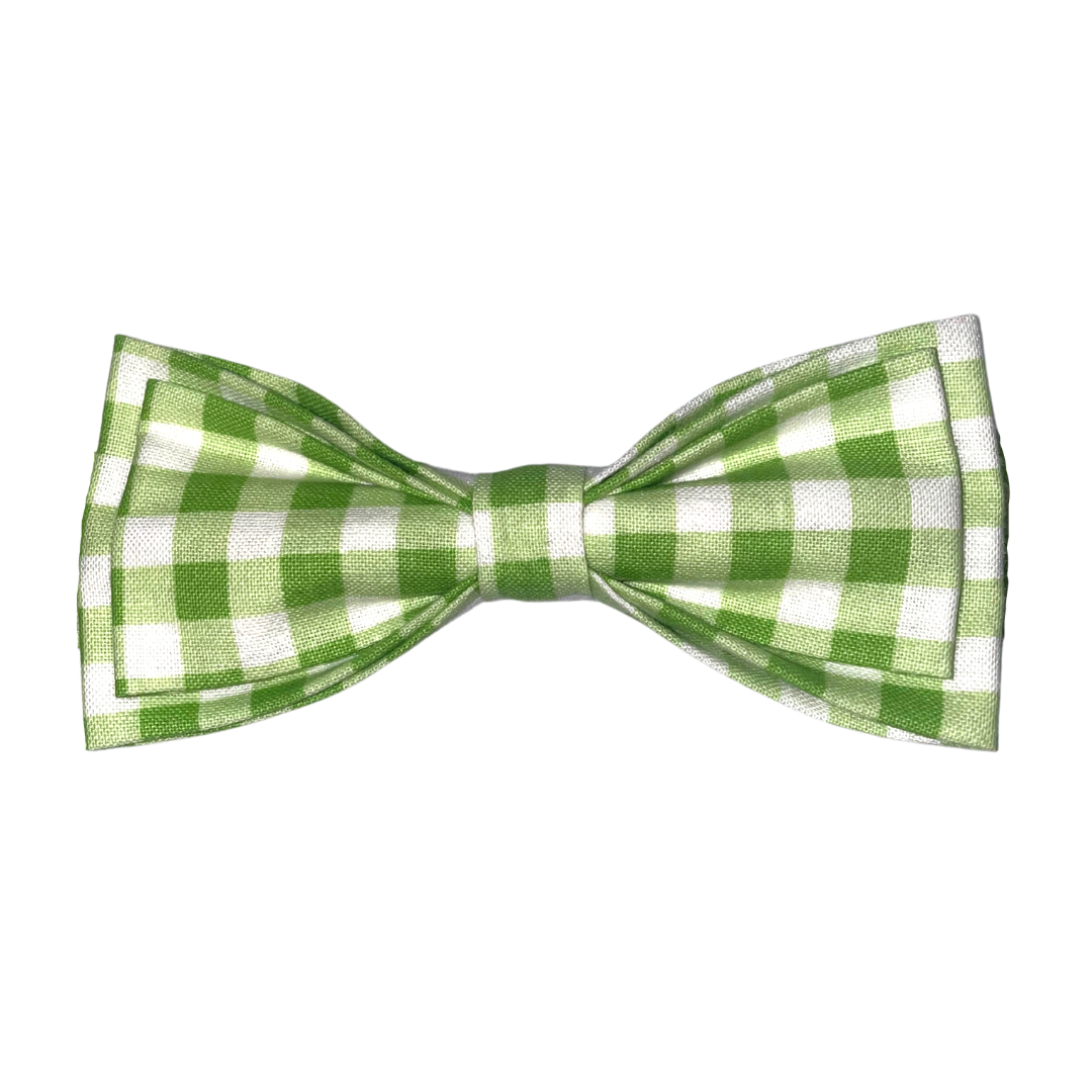Green Checkered Boy's Bow Tie