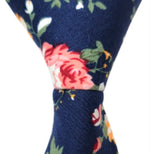 Load image into Gallery viewer, Navy Floral Tie, Navy Floral pink
