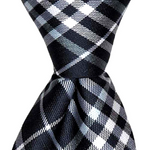 Load image into Gallery viewer, Fashionable Charcoal White &amp; Mint Plaid tie. Matching ties for all sizes
