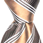 Load image into Gallery viewer, Chocolate w/ Brown Stripes Ties. My favorite pal Matching Ties

