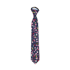 Blue Floral Mens Tie