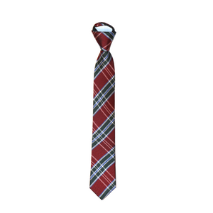 Maroon Plaid Boys Tie