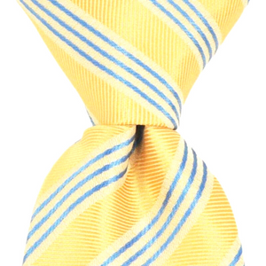 Yellow w/ Blue Pencil Stripes