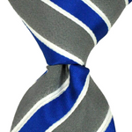 Load image into Gallery viewer, Blue &amp; Grey Stripe Tie. Neckties for all sizes

