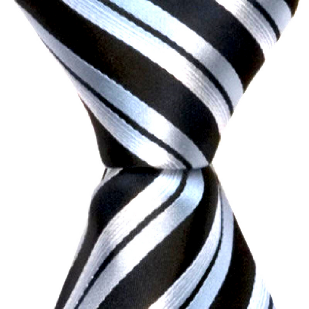 Back with Slate stripe necktie in all sizes