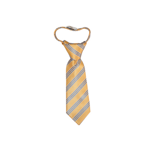 Yellow with Blue Stripes Boys Tie