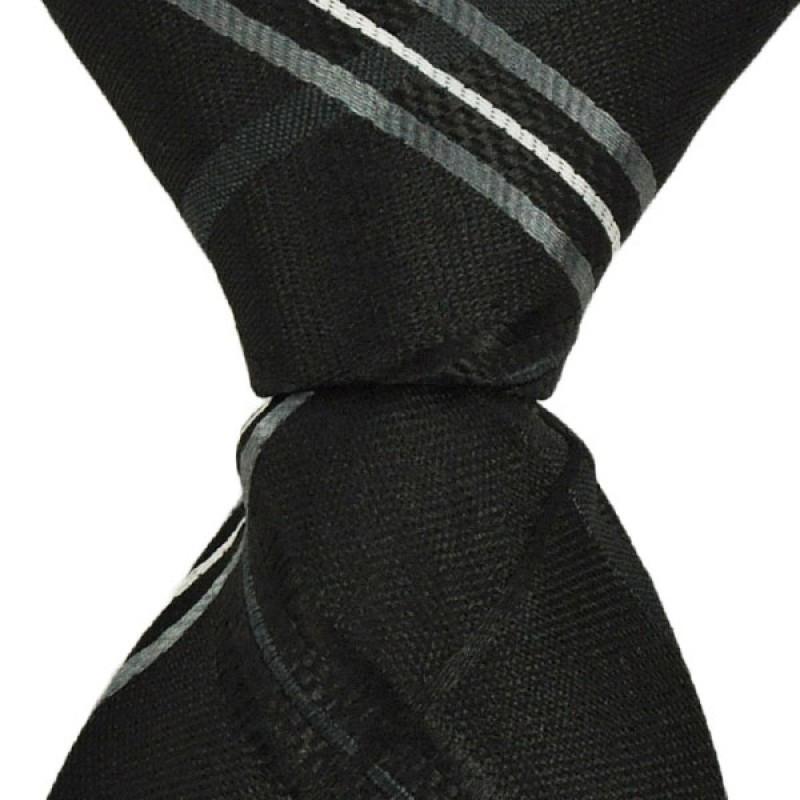 Black plaid kneckties for fathers and son. Matching ties in every size