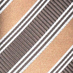 Load image into Gallery viewer, Chocolate w/ Brown Stripes Fabric Design Matching Ties
