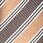 Load image into Gallery viewer, Chocolate w/ Brown Stripes Fabric Design Matching Ties
