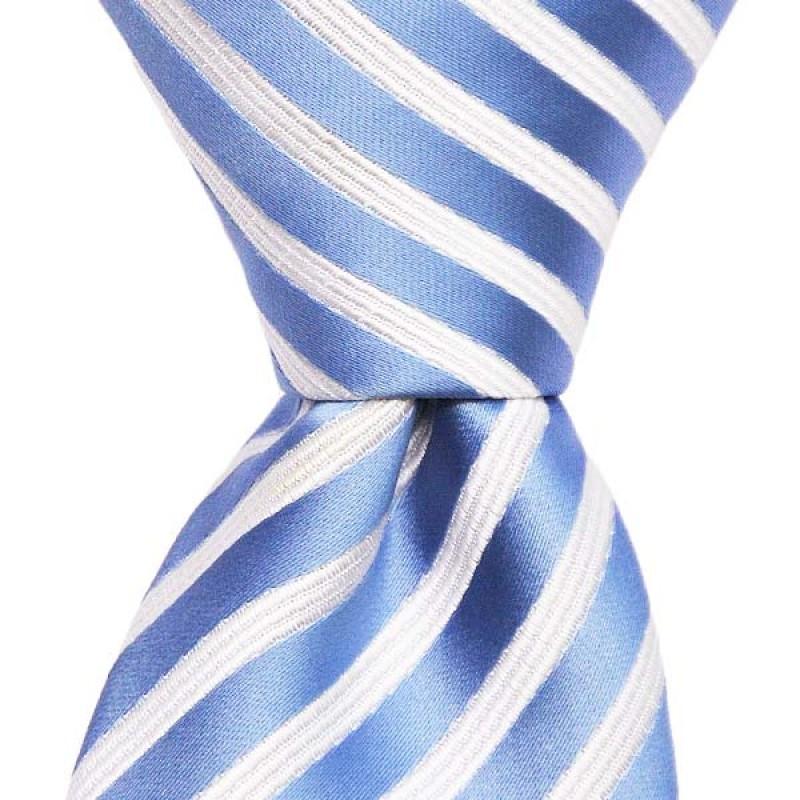 Lt. Blue Stripe Tie Matching 
