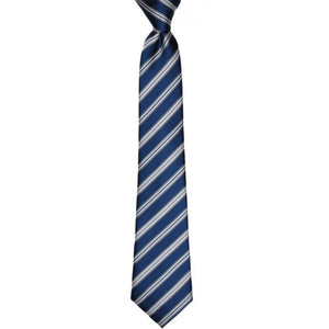 Father and son Matching Navy white & Grey Stripe Ties