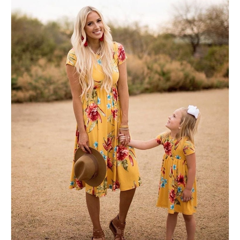 Mother Daughter Matching Casual Dress
