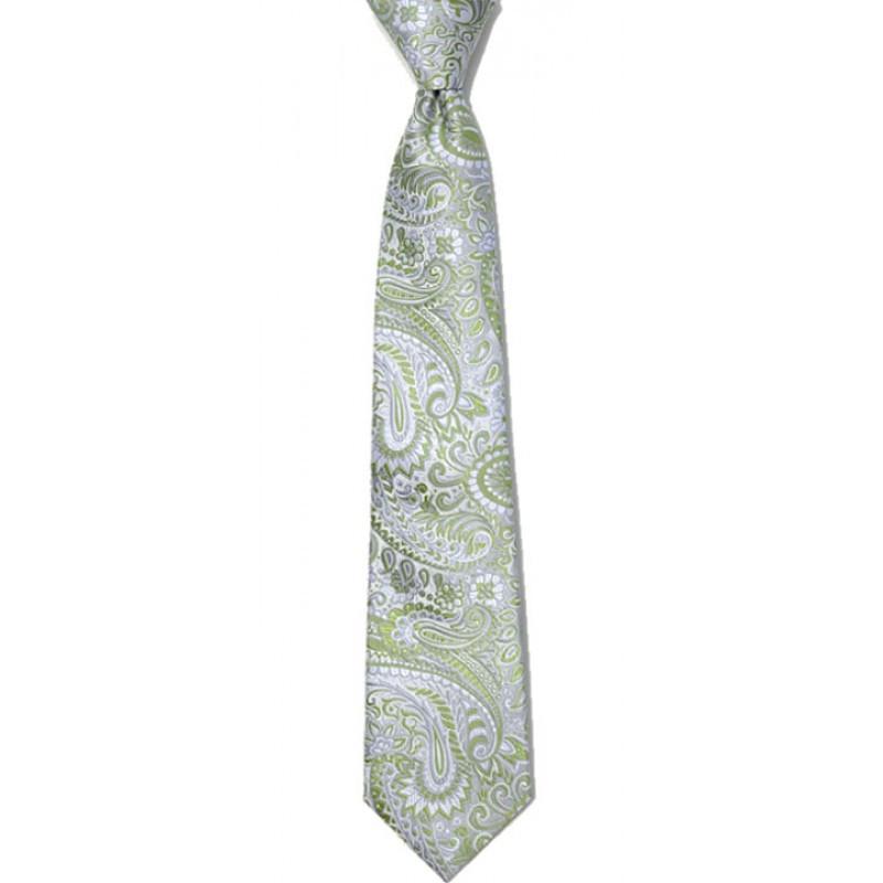 Silver & Green Paisley